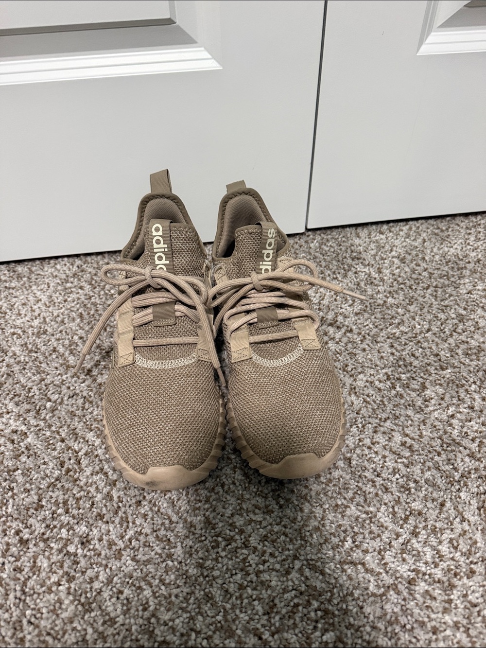 adidas Men’s Tan Knit Lace-Up Sneakers